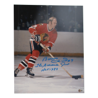 Bobby Hull Signed Blackhawks 16x20 Photo Inscribed "HOF 1983" & "The Golden Jet" (Beckett) at PristineAuction.com
