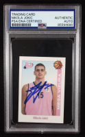 Nikola Jokic Signed 2014-15 School Shop ABA Liga Stickers #129 RC (PSA | Auto Grade PSA Authentic) at PristineAuction.com
