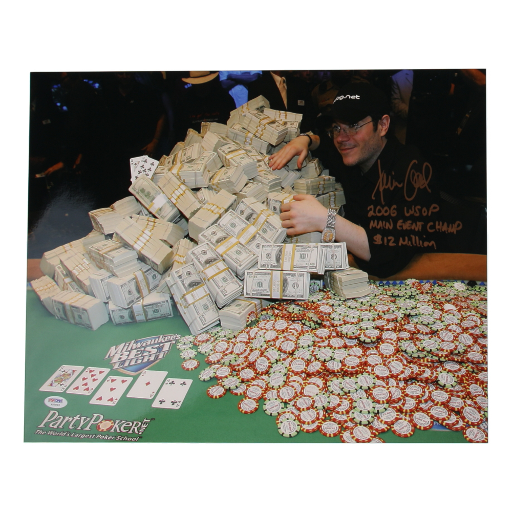 Jamie Gold Signed 16x20 Photo Inscribed "2006 WSOP Main Event Champ $12 Million" (PSA) at PristineAuction.com