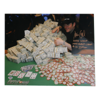 Jamie Gold Signed 16x20 Photo Inscribed "2006 WSOP Main Event Champ $12 Million" (PSA) at PristineAuction.com