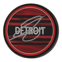 Shayne Gostisbehere Signed Red Wings Logo Hockey Puck (JSA) at PristineAuction.com