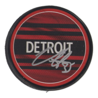 Ville Husso Signed Red Wings Logo Hockey Puck (JSA) at PristineAuction.com