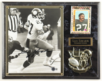 Glen Edwards Signed Steelers Photo Plaque With 1978 Topps Trading Card (Beckett) at PristineAuction.com