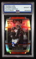 Ja'Marr Chase Signed 2021 Select Prizm Silver Die Cut #47 RC (PSA | Auto Grade PSA 10) at PristineAuction.com