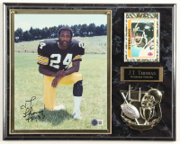 J.T. Thomas Signed Steelers Photo Plaque With 1978 Topps Trading Card (Beckett) at PristineAuction.com