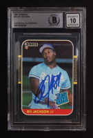 Bo Jackson Signed 1987 Donruss #35 RC (Beckett | Auto Grade BGS 10) at PristineAuction.com