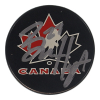 Barrett Hayton Signed Team Canada Logo Hockey Puck (Beckett) at PristineAuction.com