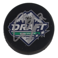 Cam York Signed 2019 NHL Draft Logo Hockey Puck (Beckett) at PristineAuction.com