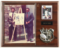 Jack Ham Signed Steelers Photo Plaque With 1979 Topps Trading Card Inscribed "HOF 1988" (Beckett) at PristineAuction.com
