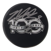 Nick Schmaltz Signed NHL 100th Anniversary Logo Hockey Puck (Beckett) at PristineAuction.com