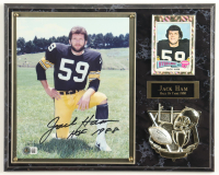 Jack Ham Signed Steelers Photo Plaque With 1975 Topps Trading Card Inscribed "HOF 1988" (Beckett) at PristineAuction.com