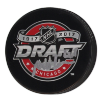 Miro Heiskanen Signed 2017 NHL Draft Logo Hockey Puck (JSA) at PristineAuction.com