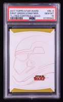 First Order Stormtrooper 2017 Topps Star Wars The Last Jedi Series One Red Character Illustrations Gold #RL4 #12/25 (PSA 10) at PristineAuction.com