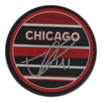 Isaak Phillips Signed Blackhawks Logo Hockey Puck (JSA) at PristineAuction.com