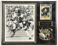 Randy Grossman Signed Steelers Photo Plaque With 1981 Topps Trading Card (Beckett) at PristineAuction.com