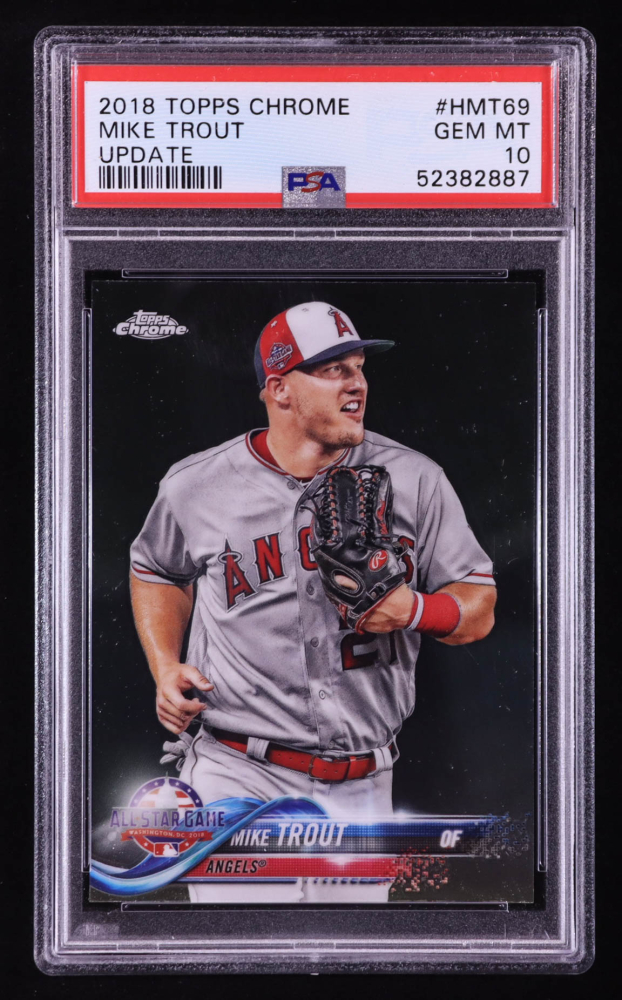 Mike Trout 2018 Topps Chrome Update #HMT69 (PSA 10)