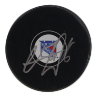 Vincent Trocheck Signed Rangers Logo Hockey Puck (JSA) at PristineAuction.com