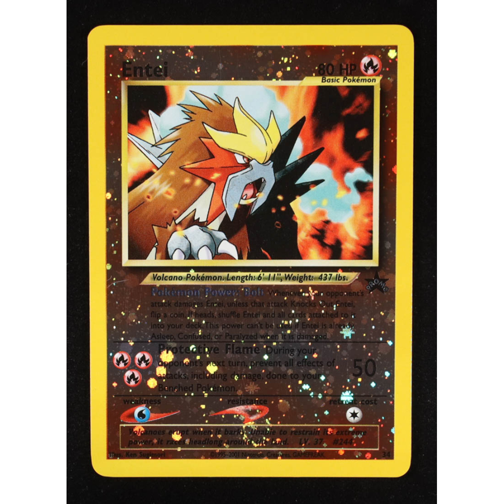 Entei 1999-03 Pokemon Wizards of the Coast Black Star Promos #34 Reverse Holo at PristineAuction.com