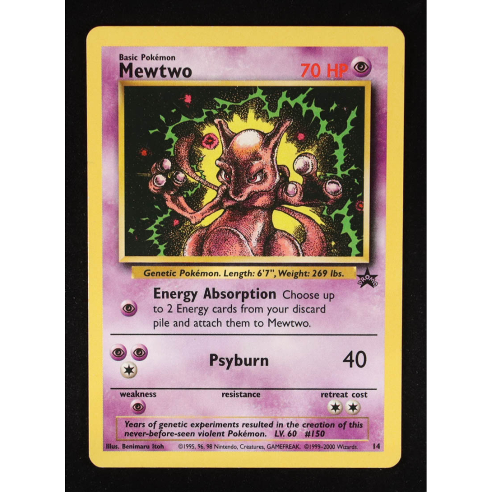 Mewtwo 1999-03 Pokemon Wizards of the Coast Black Star Promos #14 at PristineAuction.com