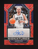 Jason Kidd 2022-23 Panini Prizm Signatures Red Choice Prizm Auto #SIG-JKD at PristineAuction.com