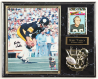Bobby Walden Signed Steelers Photo Plaque With 1977 Topps Trading Card (Beckett) at PristineAuction.com