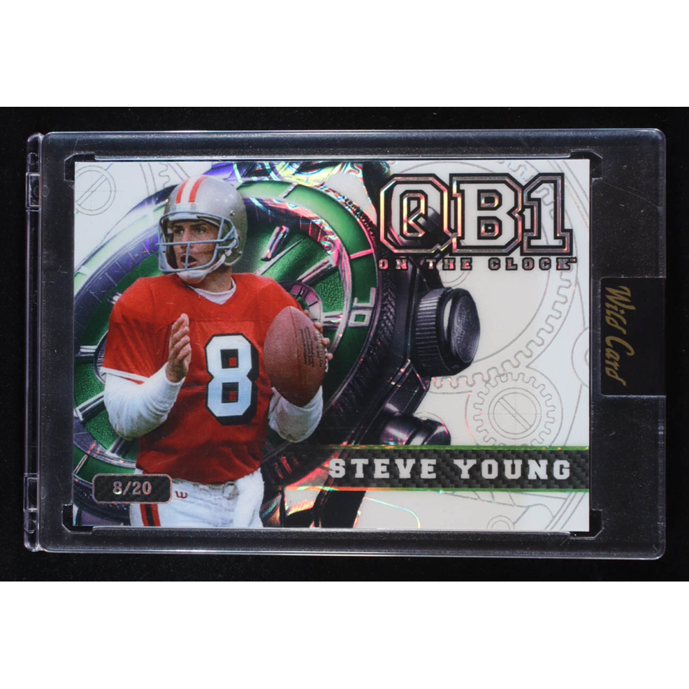Steve Young 2024 Wild Card QB1 On The Clock White #OCWWHSY2 #8/20 at PristineAuction.com