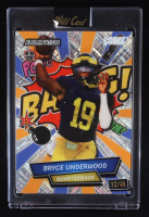 Bryce Underwood 2024 Wild Card Alumination Just The Hits Football Comix Yellow Blue #ACBU RC #12/18 at PristineAuction.com