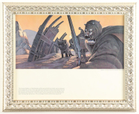 Star Wars "The Tusken Raiders" 1977 Ralph McQuarrie Custom Framed Pre-Production Art Photo Display at PristineAuction.com