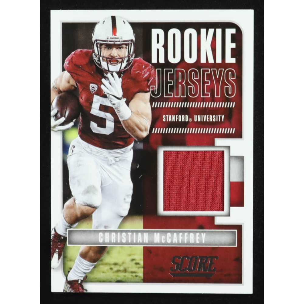 Christian McCaffrey 2017 Score Rookie Jerseys #14 RC at PristineAuction.com