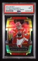 Patrick Mahomes II 2021 Select Prizm Green and Yellow Die Cut #2 (PSA 9) at PristineAuction.com
