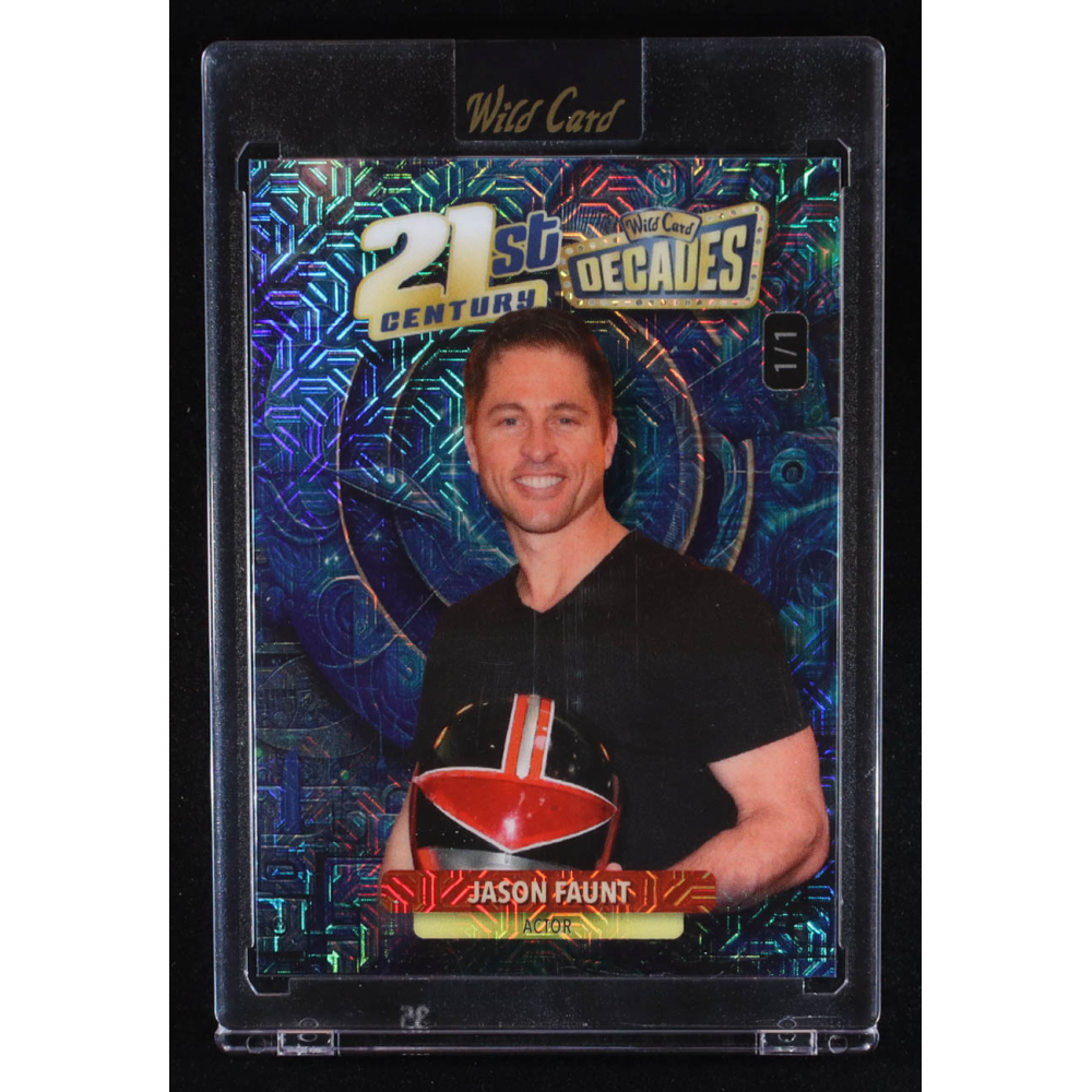 Jason Faunt 2024 Wild Card Decades 1 21st Century Holiday Release Mojo Blue #D121B8JF #1/1 at PristineAuction.com