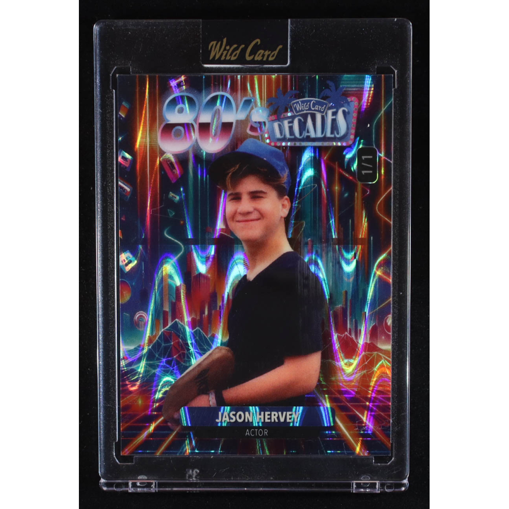Jason Hervey 2024 Wild Card Decades 1 80s Holiday Release Orange Raywave #D180O3JH #1/1 at PristineAuction.com