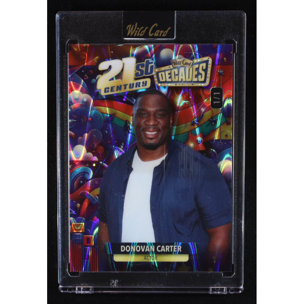 Donovan Carter 2024 Wild Card Decades 1 21st Holiday Release Purple Raywave #D121P2DC #1/1 at PristineAuction.com