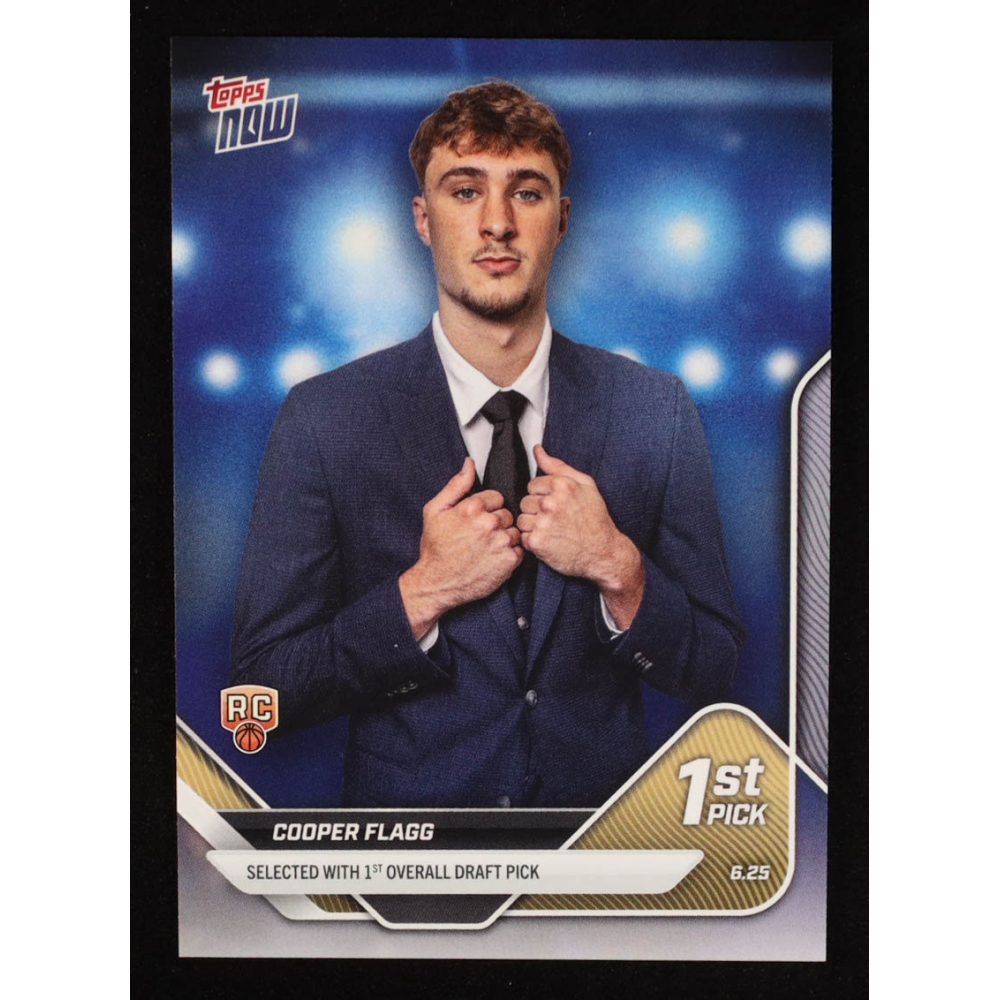 Cooper Flagg 2025 Topps Now 1st Pick #D1 RC at PristineAuction.com