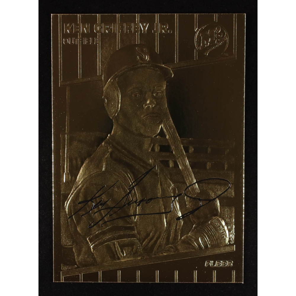 Ken Griffey Jr. 1997 Fleer Signature Series 23KT Gold Card at PristineAuction.com