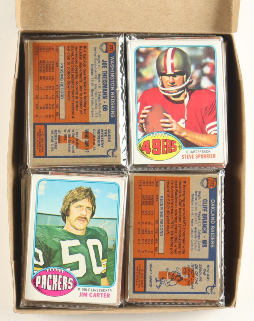 1976 Topps Football Cello Fun Pack Vending Box with (20) Packs at PristineAuction.com 1976 Topps Football Cello Fun Pack Vending Box with (20) Packs at PristineAuction.com