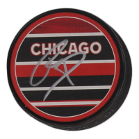 Ryan Donato Signed Blackhawks Logo Hockey Puck (JSA) at PristineAuction.com