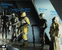 "Star Wars" Bounty Hunters 16x20 Photo Signed & Inscribed By (5) with Bill Hargreaves, Jeremy Bulloch, Alan Harris, Chris Parsons, Catherine Munroe (JSA) at PristineAuction.com