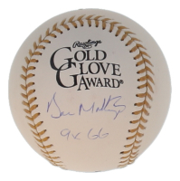 Don Mattingly Signed Gold Glove Award Baseball Inscribed "9x GG" (Steiner) at PristineAuction.com