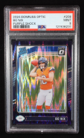 Bo Nix 2024 Donruss Optic Purple Shock #209 RR RC (PSA 9) at PristineAuction.com
