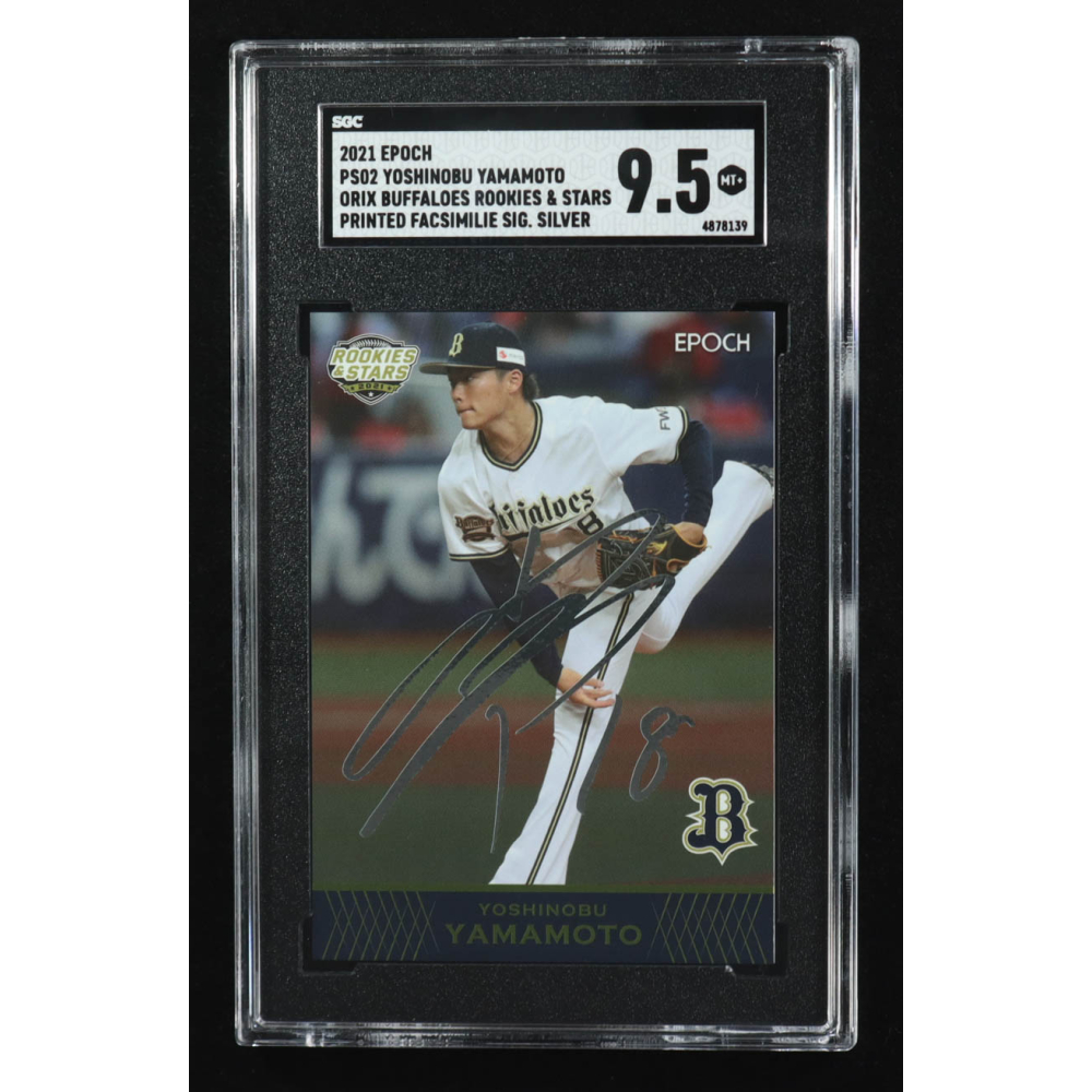 Yoshinobu Yamamato 2021 Epoch Regular Printed Silver Signature #PS02 RC (SGC 9.5) at PristineAuction.com