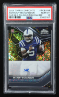 Anthony Richardson 2023 Topps Composite Chrome Black Autographs Gold Mini Diamond Refractors #TCBAAR RC #10/50 (PSA 10) at PristineAuction.com