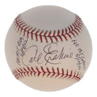 Carl Erskine Signed OML Baseball with Multiple Stat Inscriptions (JSA) at PristineAuction.com