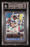 Ronald Acuna Jr. 2018 Donruss Optic #63 RR RC (Beckett 9) at PristineAuction.com