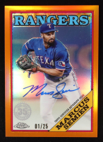 Marcus Semien 2023 Topps Chrome '88 Topps Autographs Orange Refractors #88BAMS #01/25 at PristineAuction.com