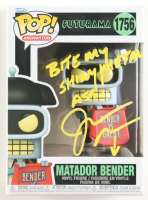 John DiMaggio Signed "Futurama" #1756 Matador Bender Funko Pop! Vinyl Figure Inscribed "Bite My Shiny Metal A**" (JSA) at PristineAuction.com