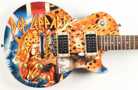 Custom 39" Electric Guitar Signed By (5) with Joe Elliot, Phil Collen, Rick Allen, & Rick Savage (ACOA & AutographPros) at PristineAuction.com