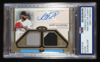 Sandy Alcantara 2024 Topps Tier One Autograph Relics Dual Relic #T1ARSA #13/75 (PSA Authentic) at PristineAuction.com