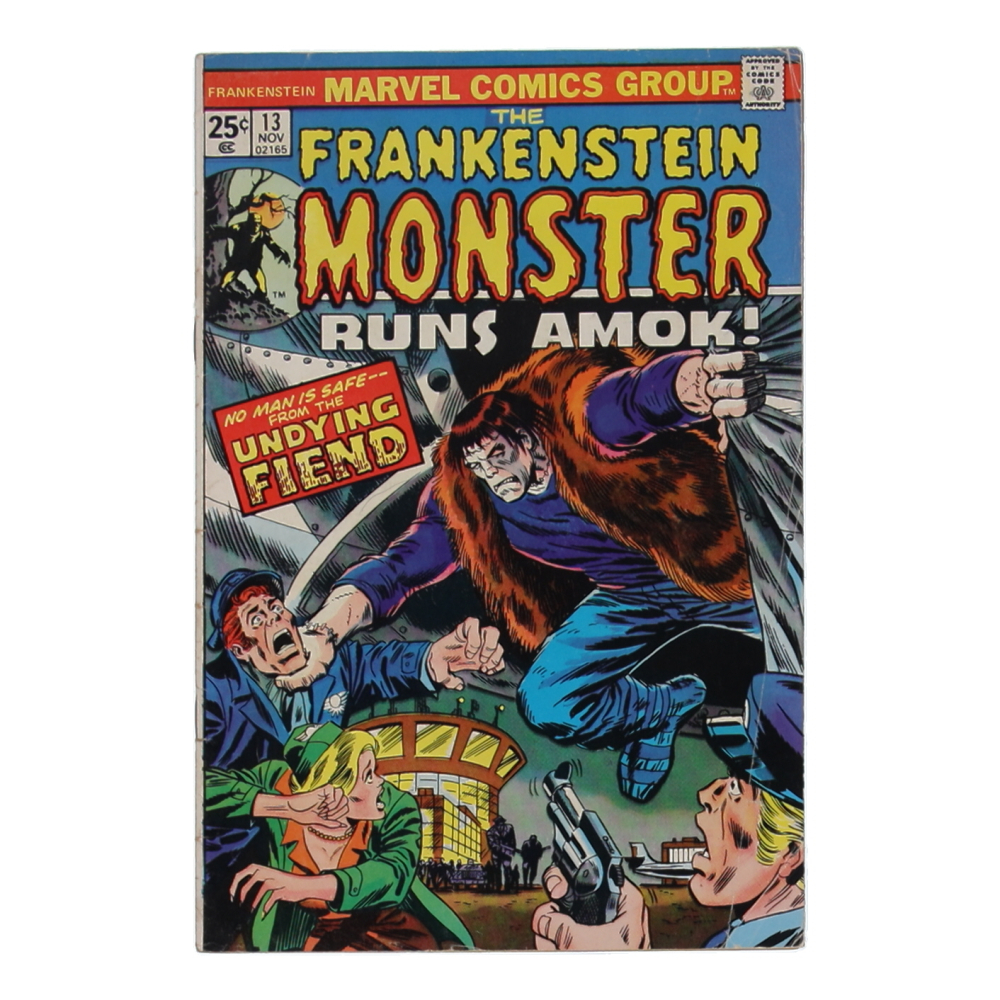 1974 "The Frankenstein Monster" Issue #13 Marvel Comic Book at PristineAuction.com