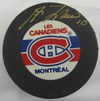 Guy LaFleur Signed Canadiens Logo Hockey Puck (JSA) at PristineAuction.com